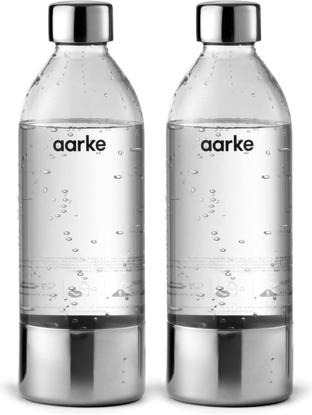 Premium 34oz Carbonating Water Bottles - Durable PET Plastic, 2-Pack